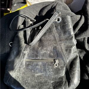 Stylish Black Leather  Bag